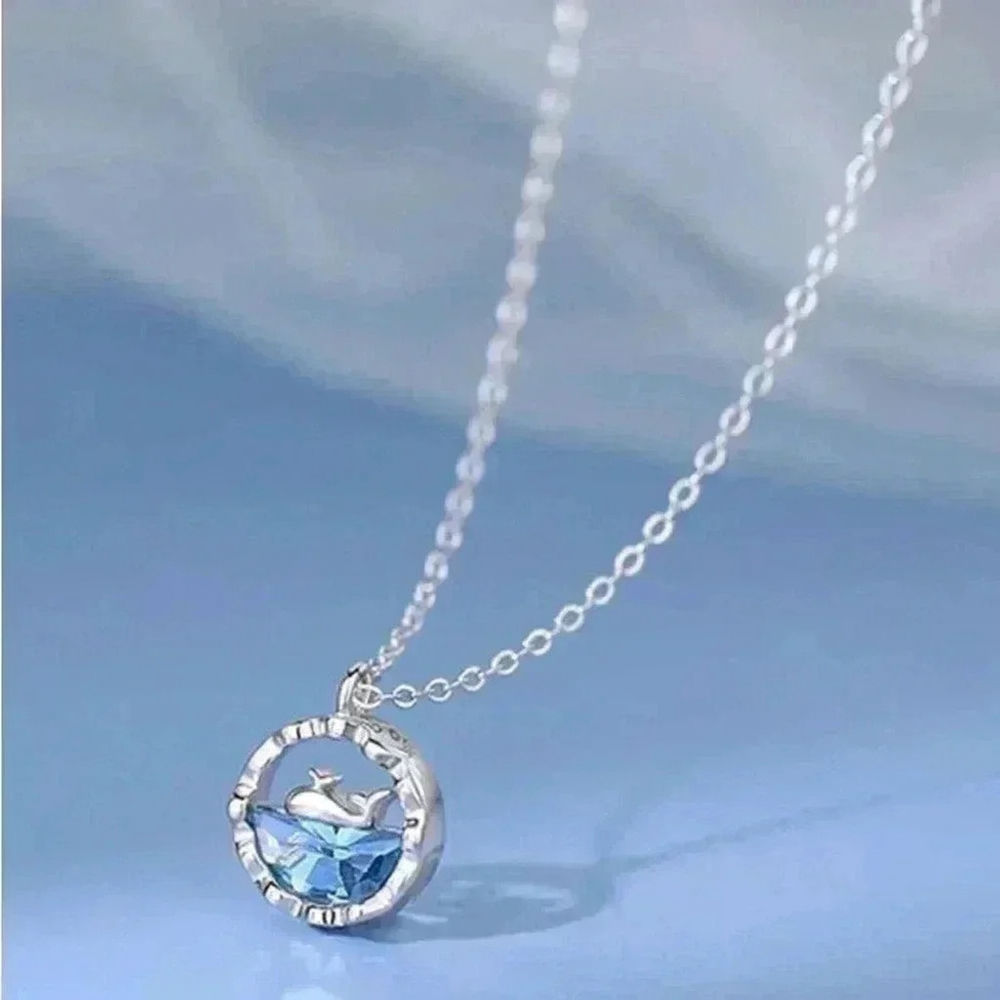 ⚠️Clearance Silver Small Whale Pendant Necklace - Picture 6 of 8